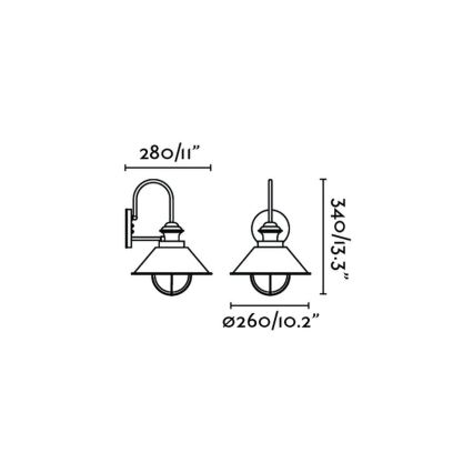 FARO 71128 - Väli seinavalgusti NAUTICA 1xE27/11W/230V