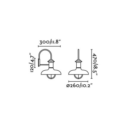 FARO 71140 - Väli seinavalgusti ESTORIL 1xE27/60W/230V