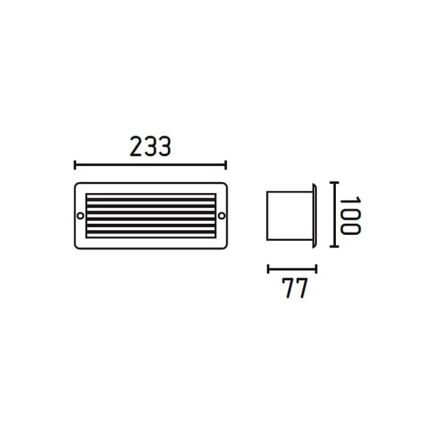 FARO 71480 - Seinavalgusti õue ESCA 1xE27/40W/100-240V IP44