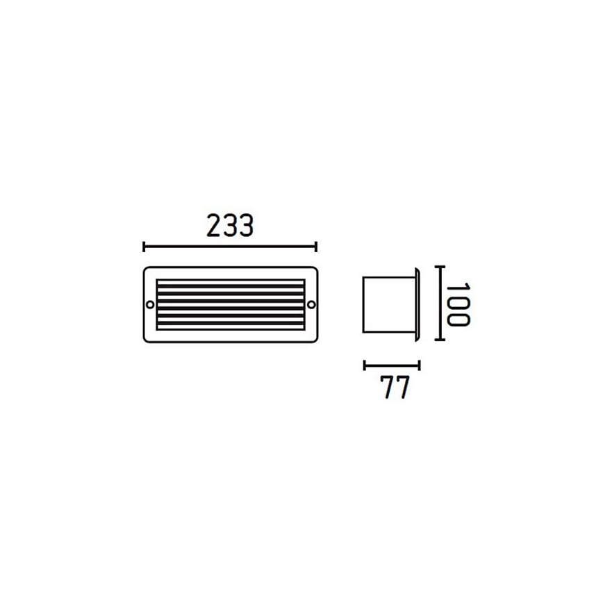 FARO 71480 - Seinavalgusti õue  ESCA 1xE27/40W/230V IP44