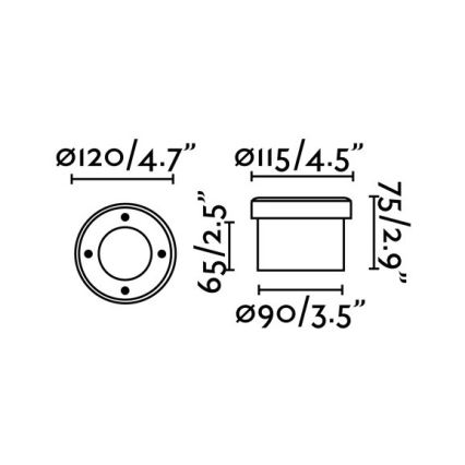 FARO 71495 - LED Väli sissesõidutee valgusti LIO 1xGX53/6W/230V IK08 IP67