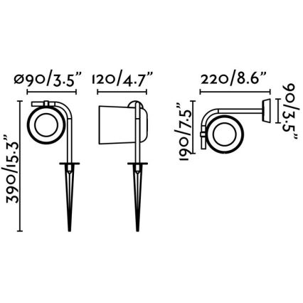 FARO 71546 - Väli seinavalgusti FLOW 1xGU10/8W/230V IP65