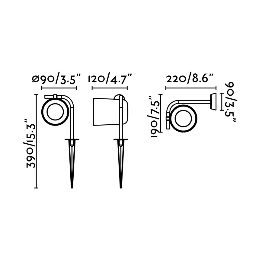 FARO 71546 - Väli seinavalgusti FLOW 1xGU10/8W/230V IP65