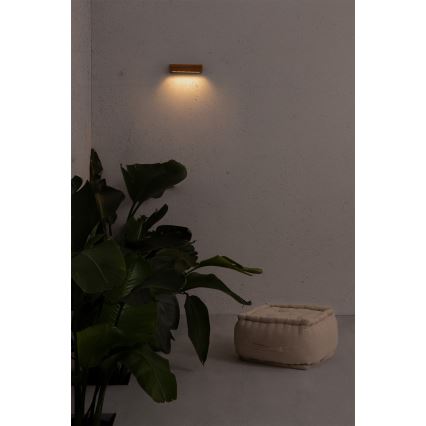 FARO 71898 - LED välisseinavalgusti LAKO LED/8W/230V IP65 must/puitviimistlus