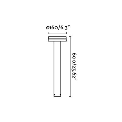 FARO 71949 - LED Välivalgusti ESPOT LED/9W/230V 2200/2700/3200/4000K IK07 IP65 60 cm pruun