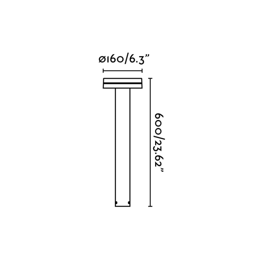 FARO 71949 - LED Välivalgusti ESPOT LED/9W/230V 2200/2700/3200/4000K IK07 IP65 60 cm pruun