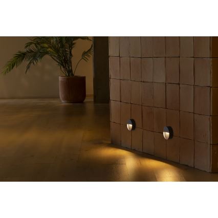FARO 71960 - LED-trepi valgusti DUNE LED/3W/230V 2200/2700/3200/4000K IP65 antratsiitne ümmargune
