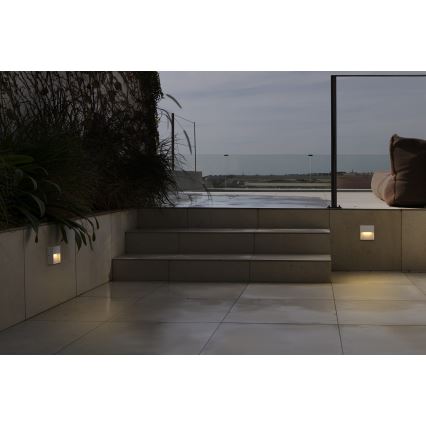 FARO 71964 - LED trepivalgusti DUNE LED/3W/230V 2200/2700/3200/4000K IP65 valge ruut
