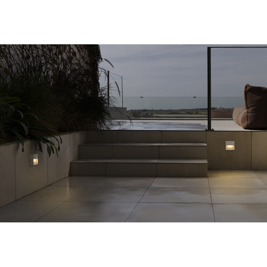 FARO 71964 - LED trepivalgusti DUNE LED/3W/230V 2200/2700/3200/4000K IP65 valge ruut