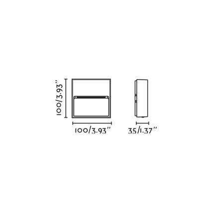 FARO 71965 - LED trepi valgusti DUNE LED/3W/230V 2200/2700/3200/4000K IP65 pruun, ruudukujuline