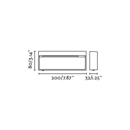 FARO 71966 - LED trepi valgusti DUNE LED/6W/230V 2200/2700/3200/4000K IP65 antratsiit, ristkülik