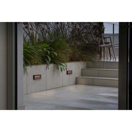 FARO 71968 - LED trepi valgusti DUNE LED/6W/230V 2200/2700/3200/4000K IP65 pruun ristkülik