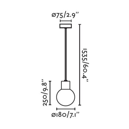 FARO 74427C-01 - Välilühter MOON 1xE27/15W/230V IP44