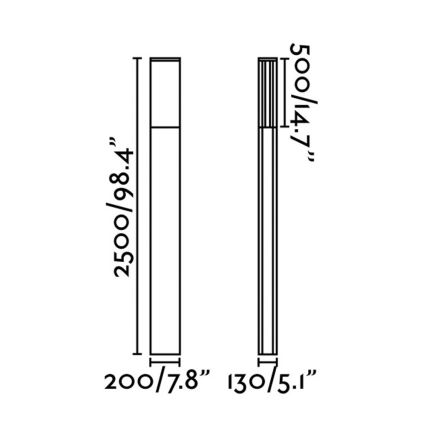 FARO 74444E - Välislamp DATNA 2G11/36W/230V IP65