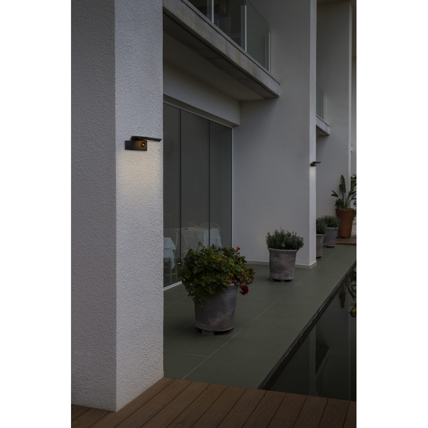 FARO 74456 - LED päikesepaneeliga seinavalgusti anduriga LUMA LED/5W/3,7/230V IP65 antratsiit