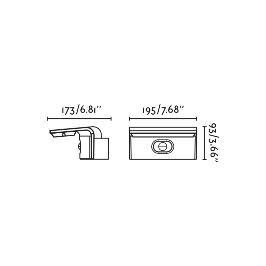 FARO 74456 - LED päikesepaneeliga seinavalgusti anduriga LUMA LED/5W/3,7/230V IP65 antratsiit