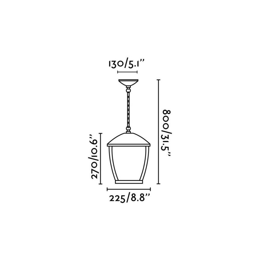 FARO 75002 - Välilühter WILMA 1xE27/100W/230V IP44