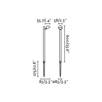 FARO 75571 - LED Välivalgusti BROT LED/7W/230V 60 cm IP65