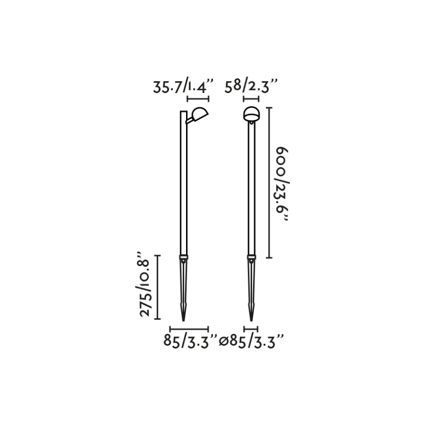 FARO 75571 - LED Välivalgusti BROT LED/7W/230V 60 cm IP65
