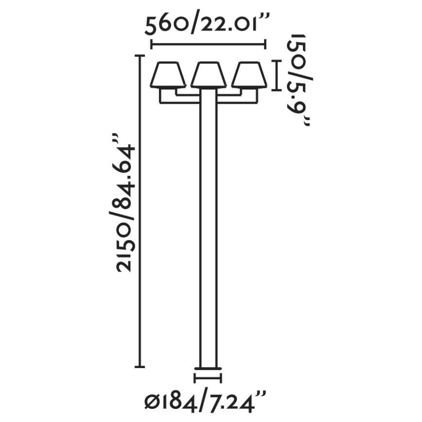 FARO - Välivalgusti MISTU 3xE27/15W/230V IP44