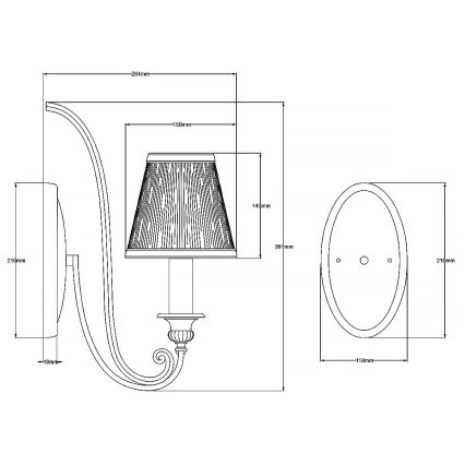 Feiss - Seinavalgusti ABBEY 1xE14/40W/230V