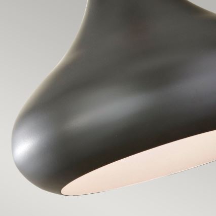 Feiss - Rippvalgusti kaabliga BESO 1xE27/60W/230V läbimõõt 25,4 cm must/vasetoon