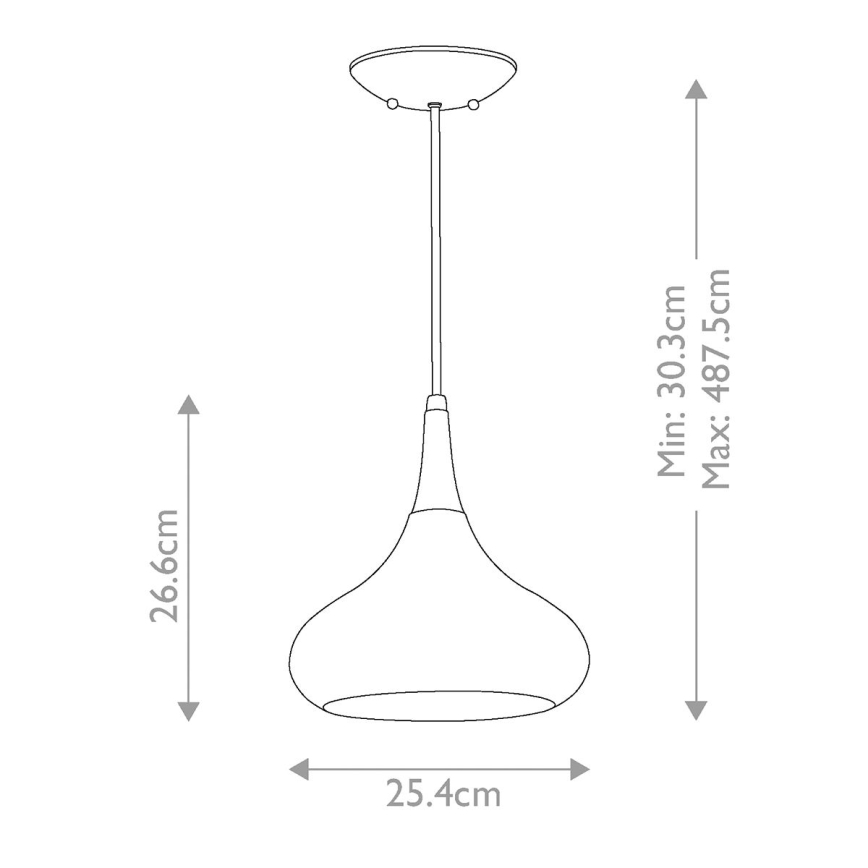 Feiss - Rippvalgusti kaabliga BESO 1xE27/60W/230V läbimõõt 25,4 cm must/vasetoon