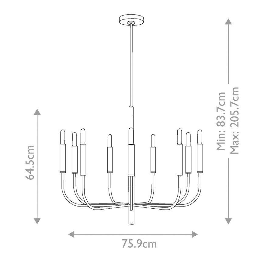 Feiss - Ripplühter BRIANNA 9xE14/60W/230V