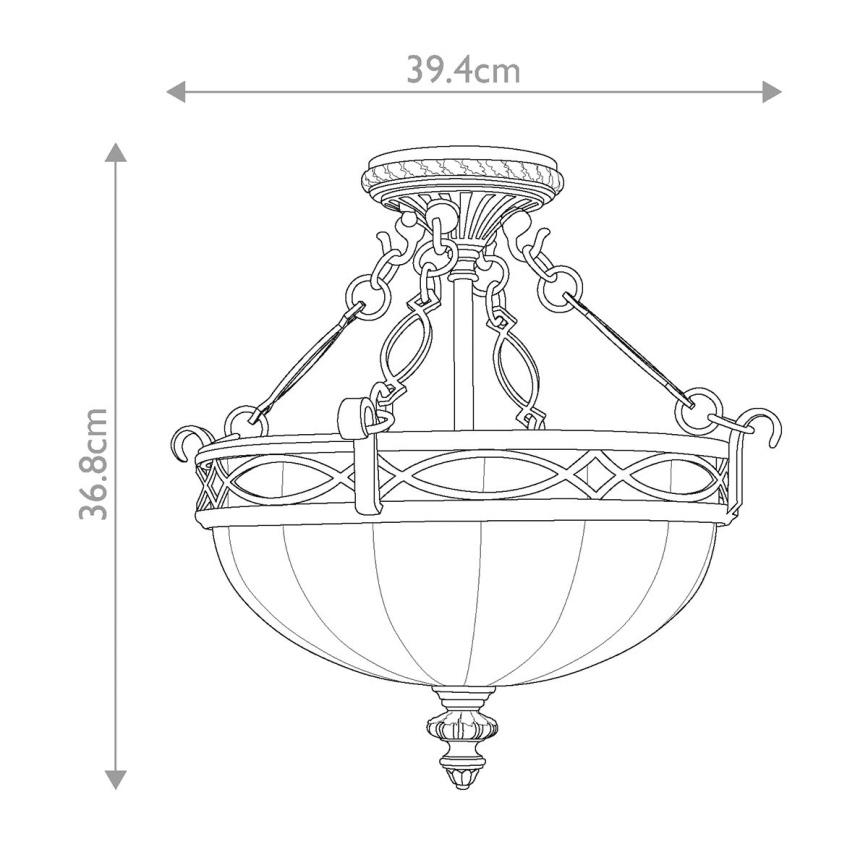 Feiss - Pinnale kinnitatav lühter DRAWING ROOM 2xE27/60W/230V