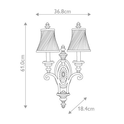 Feiss - Seinavalgusti DRAWING ROOM 2xE14/60W/230V