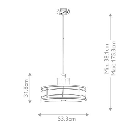 Feiss - Ripplühter FUSION 3xE27/60W/230V