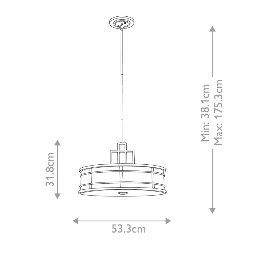 Feiss - Ripplühter FUSION 3xE27/60W/230V