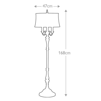 Feiss - Põrandalamp GIBSON 4xE27/60W/230V