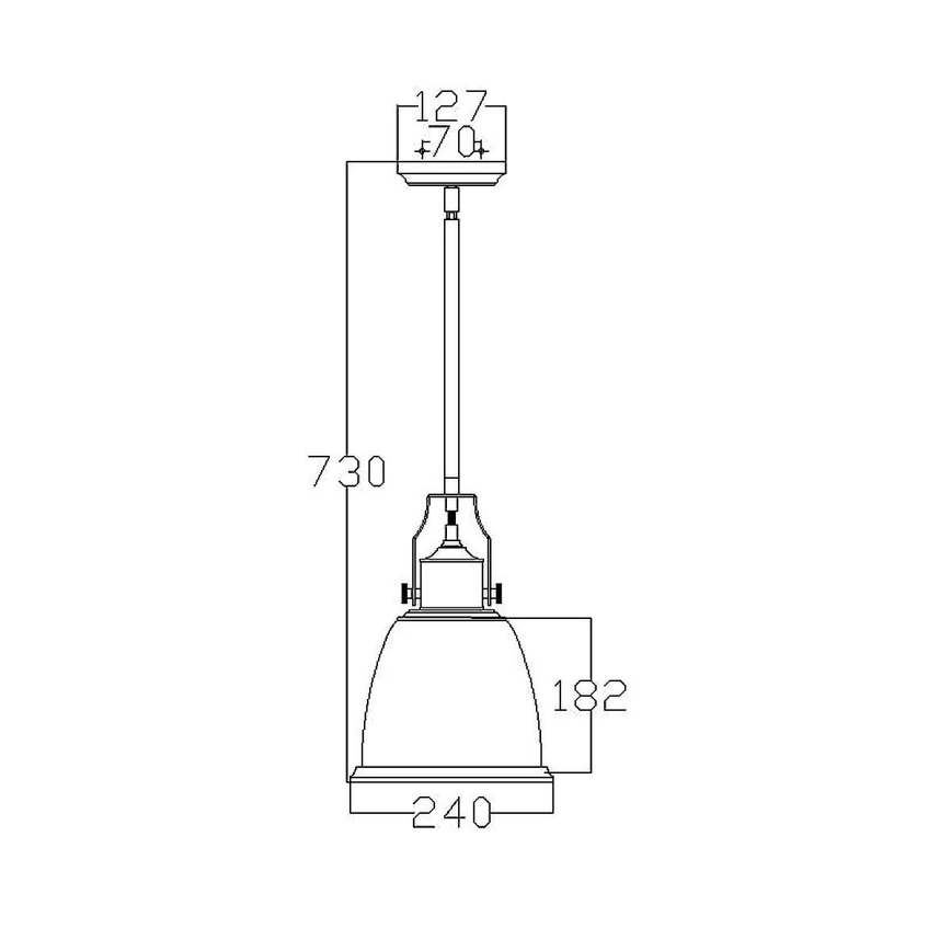Feiss - Ripplühter HOBSON 1xE27/60W/230V hõbedane