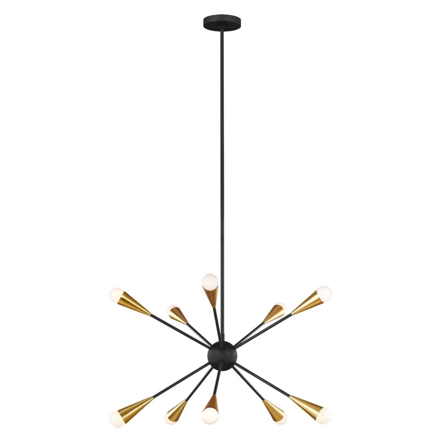 Feiss - LED Ripplühter JAX 10xG9/3W/230V must/kuldne
