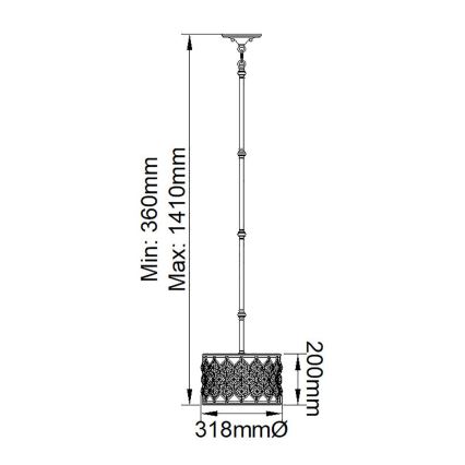 Feiss - Ripplühter LUCIA 1xE27/60W/230V