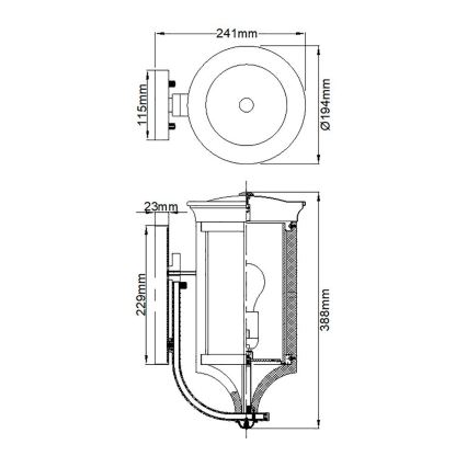 Feiss - Väli seinavalgusti MERRILL 1xE27/60W/230V IP44