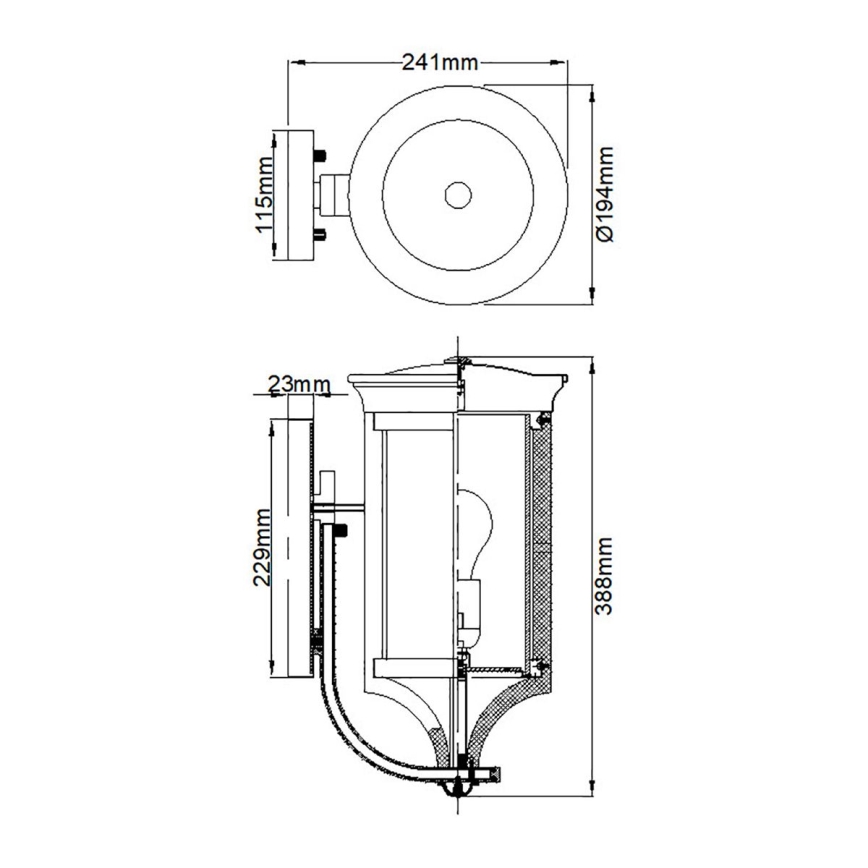Feiss - Väli seinavalgusti MERRILL 1xE27/60W/230V IP44