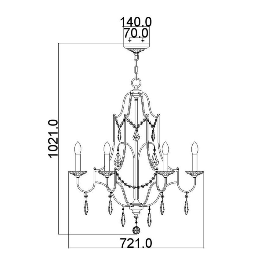 Feiss - Lühter VALENTINA 6xE14/60W/230V