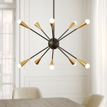Feiss - LED Ripplühter JAX 10xG9/3W/230V must/kuldne