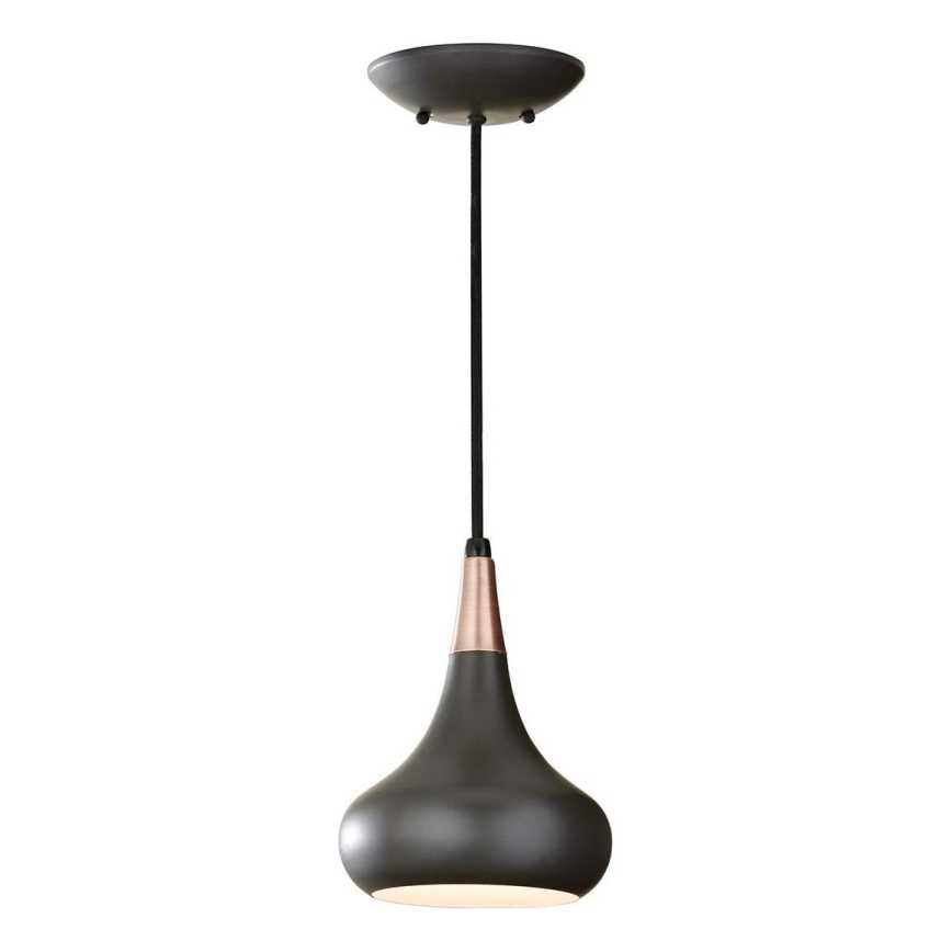 Feiss - Ripplamp kaabliga BESO 1xE27/60W/230V läbimõõt 17,9 cm must/vaskne