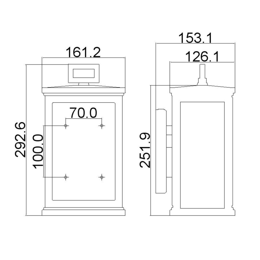 Feiss - Väli seinavalgusti ROSCOE 1xE27/60W/230V IP44 must