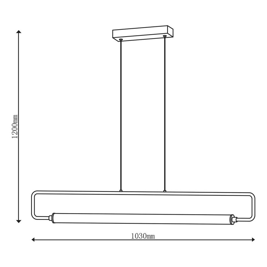 FELICJA kaabliga riputatav LED-lühter LED/30W/230V 4000K must
