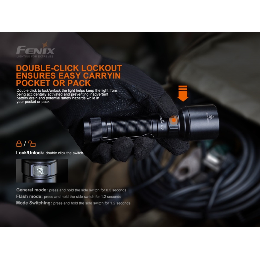 Fenix C7 - LED Hämardatav laetav taskulamp LED/1x21700 IP68 3000 lm 68 h