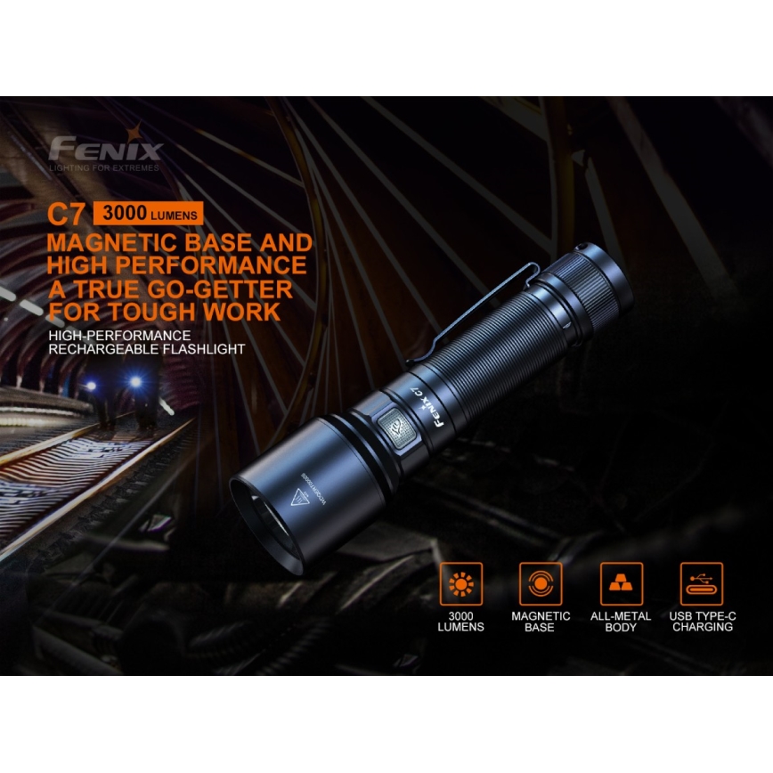 Fenix C7 - LED Hämardatav laetav taskulamp LED/1x21700 IP68 3000 lm 68 h