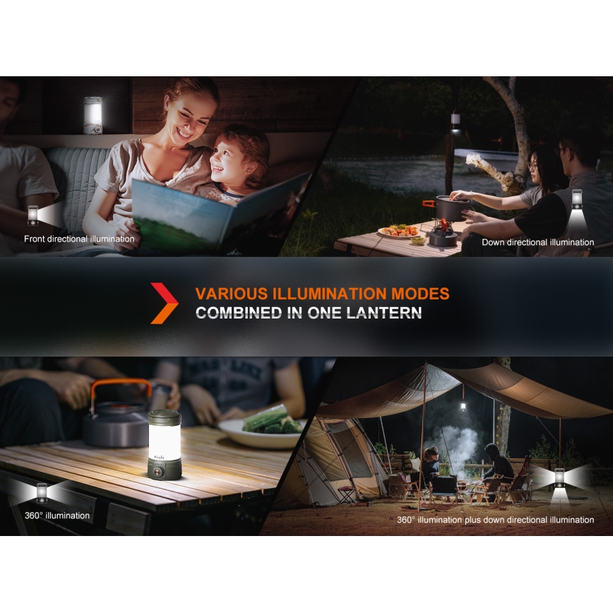 Fenix CL26RPROCAM - LED Hämardatav kaasaskantav laetav lamp LED/USB IP66 650 lm 408 h 5000 mAh hall