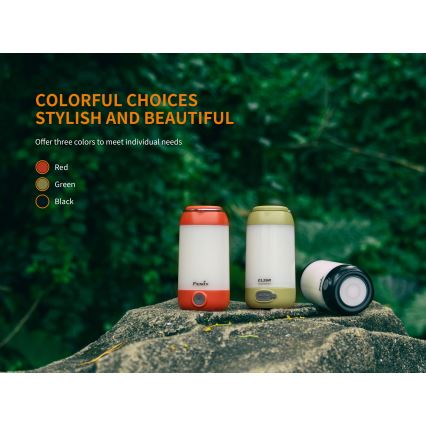 Fenix CL26RRED - LED Hämardatav kaasaskantav laetav lamp LED/USB/2xCR123A IP66 400 läikiv 400 h 2600 mAh oranž