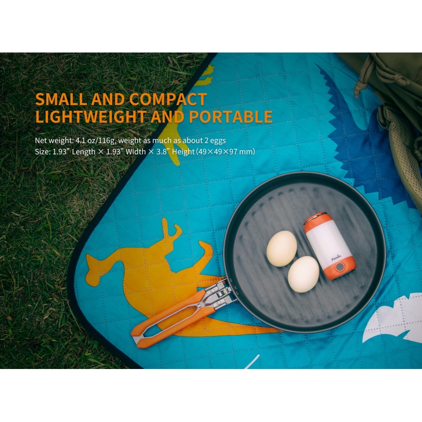 Fenix CL26RRED - LED Hämardatav kaasaskantav laetav lamp LED/USB/2xCR123A IP66 400 läikiv 400 h 2600 mAh oranž