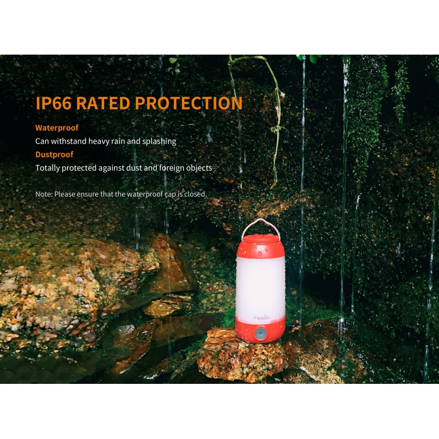 Fenix CL26RRED - LED Hämardatav kaasaskantav laetav lamp LED/USB/2xCR123A IP66 400 läikiv 400 h 2600 mAh oranž