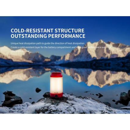 Fenix CL26RRED - LED Hämardatav kaasaskantav laetav lamp LED/USB/2xCR123A IP66 400 läikiv 400 h 2600 mAh oranž